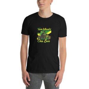 Two Wheels One Love Green Tee